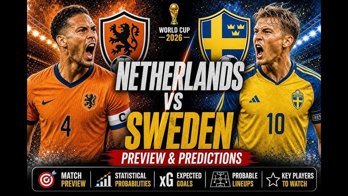 Netherlands vs Sweden – Match Prediction & Betting Preview 20 June 2026